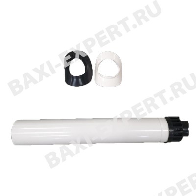 Коаксиальная труба с наконечником D80/125 мм L750 KHG71414061-