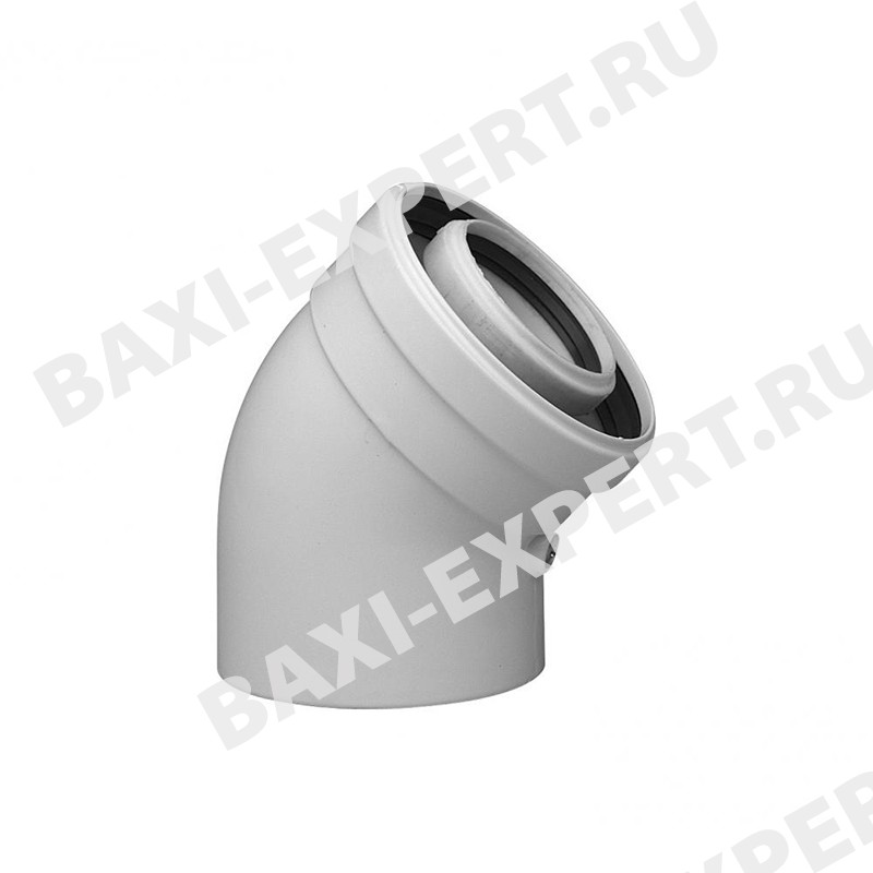 Коаксиальный отвод 45°, D125/80 мм KHG71408881-