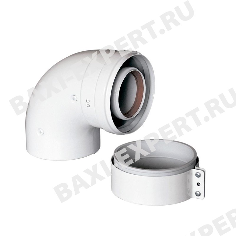 Коаксиальный отвод 90° D60/100 мм KHG71410141-