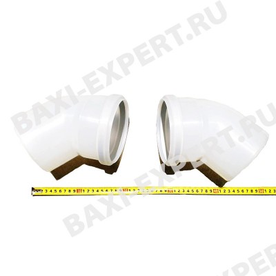 Отвод BAXI полипропиленовый 45° D125 мм (2 шт в комп) 
